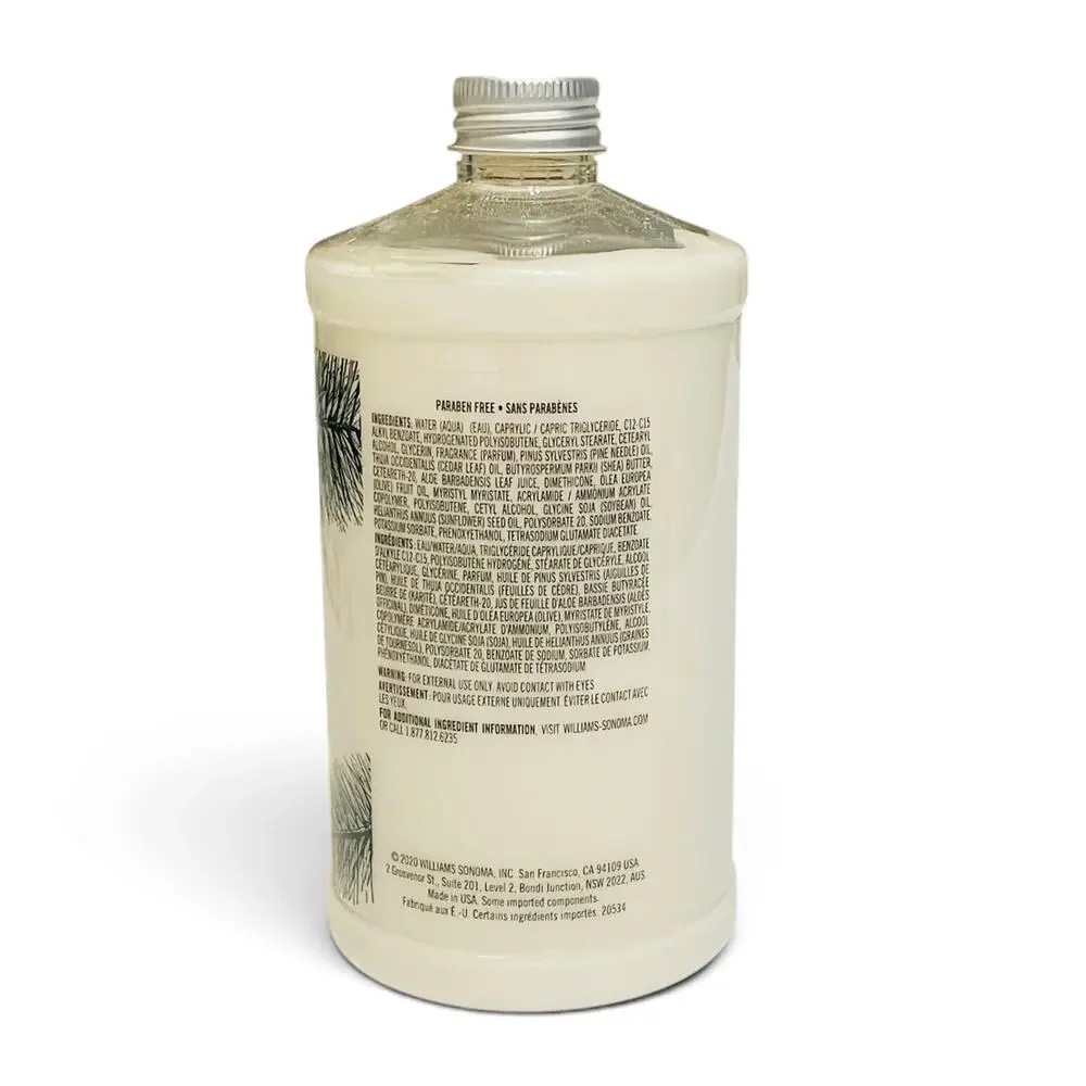 Williams Sonoma Winter Forest Hand Lotion Refill 16 fl oz NEW Essential Oils